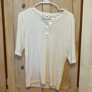 Vince white tee size L worn once. EUC